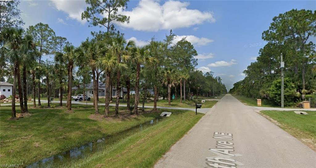 Road view with newer beautiful homes