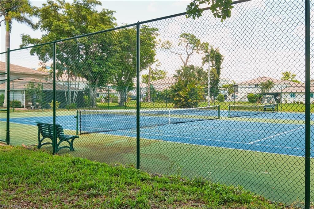 View of tennis court