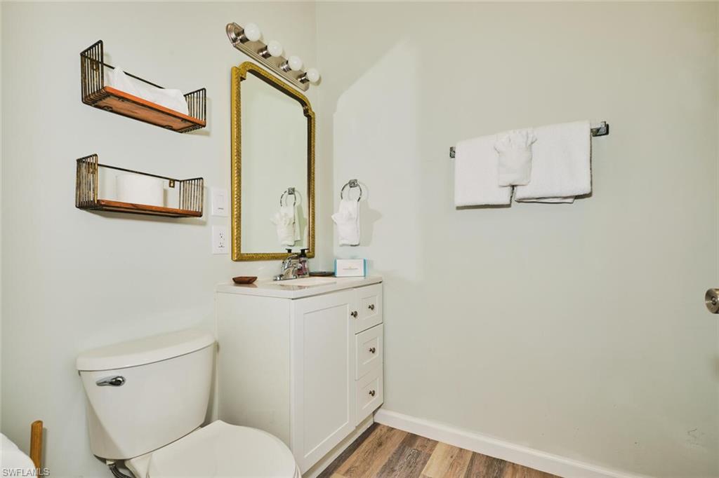 Full bath of apartment on first level