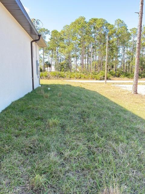 View of grassy yard