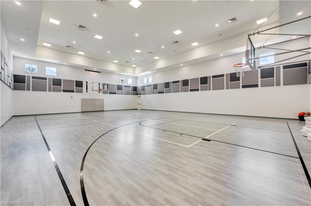 Indoor basketball court