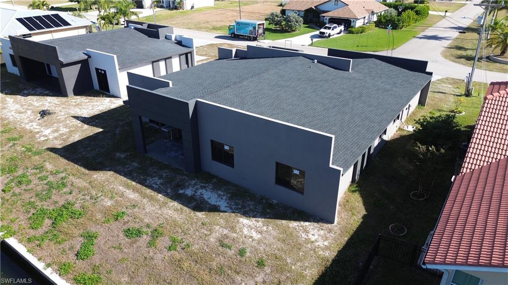 Aerial view of residential area