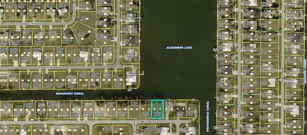 Aerial map of property and surrounding area
