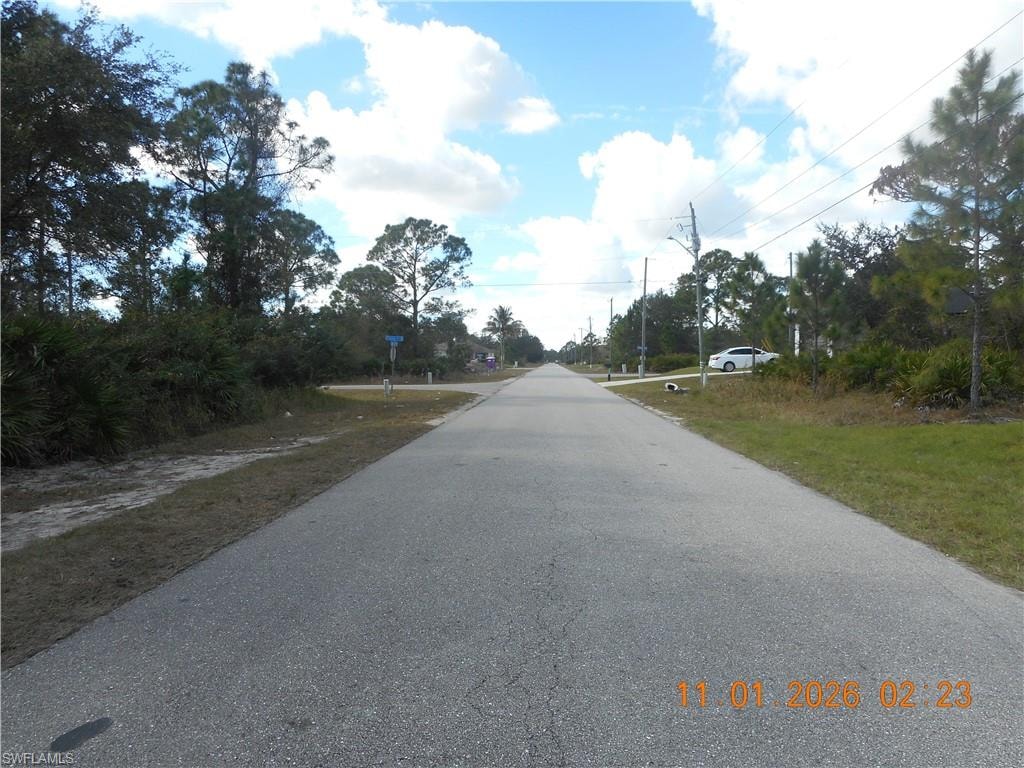 View of asphalt street Right