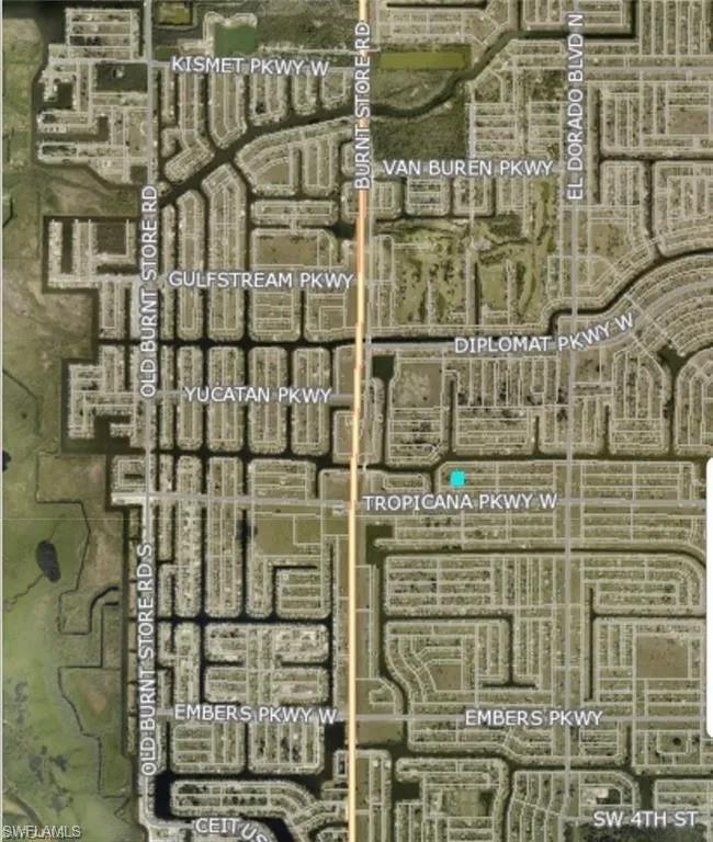 Aerial overview of property's location