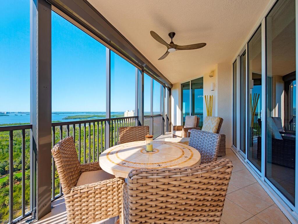 West Facing Screened Lanai with electric shutters