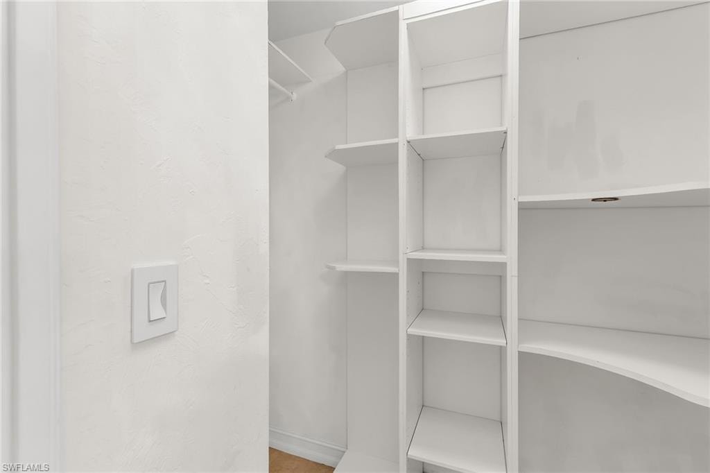 View of walk in closet
