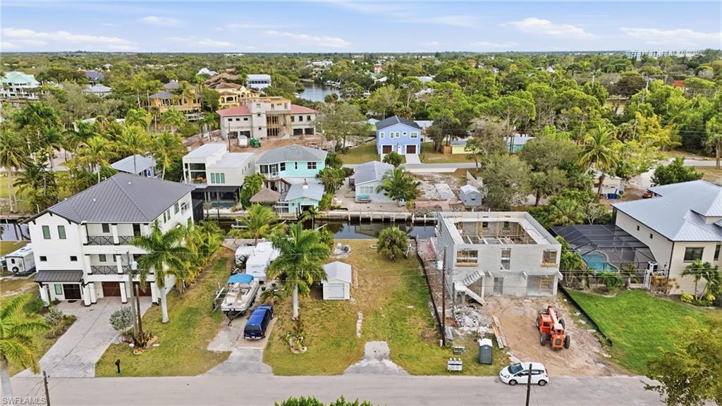 Aerial perspective of suburban area