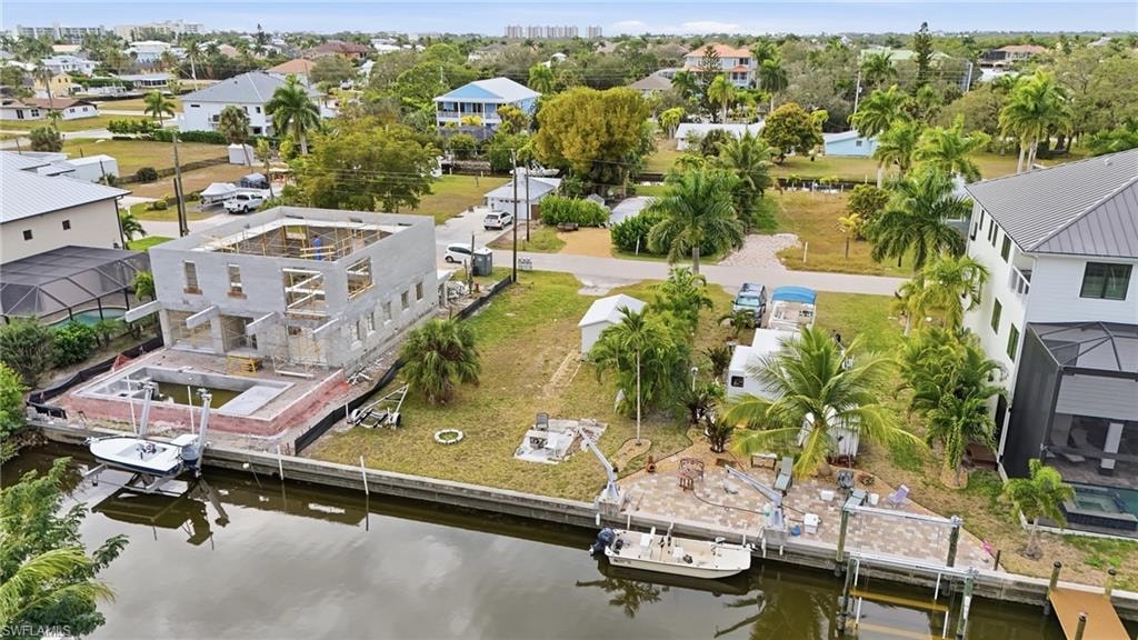 Aerial perspective of suburban area