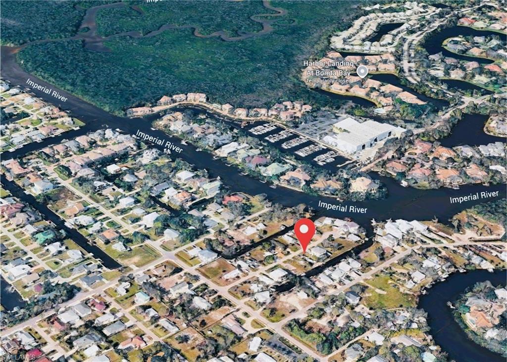 Aerial map of property and surrounding area