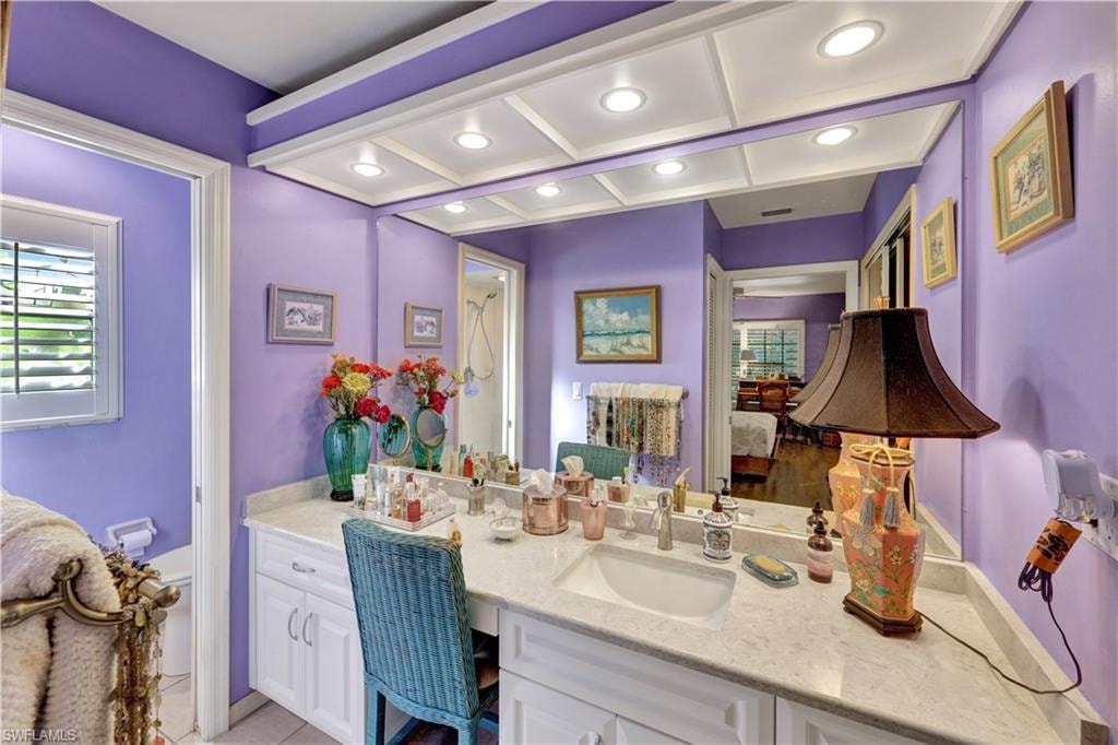 Master Bath, updated cabinetry/cambria top.  Shower only