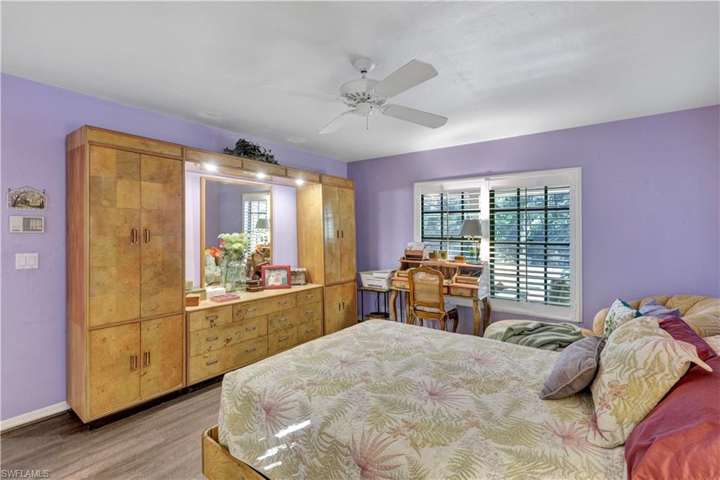 Master Bedrm w/serene view, split floorplan