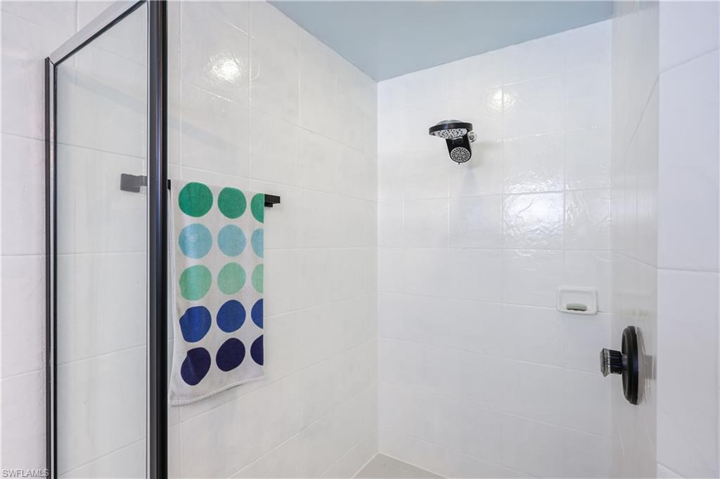 Bathroom with a stall shower