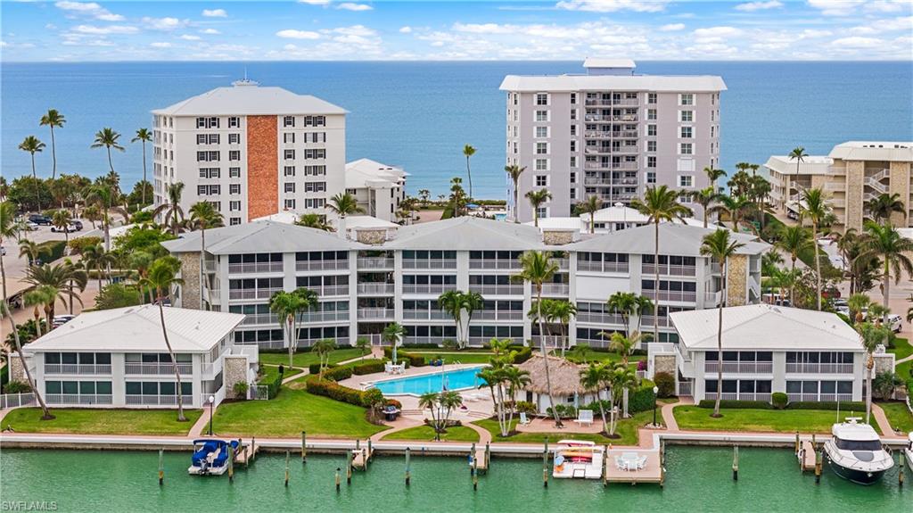 Bayside view of Gulf Bay Apts. faces east.   Subject condo faces West betwen the 2 beachfront high-rises.