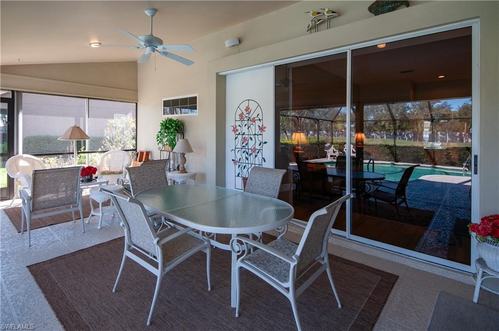 Covered lanai is great for entertaining