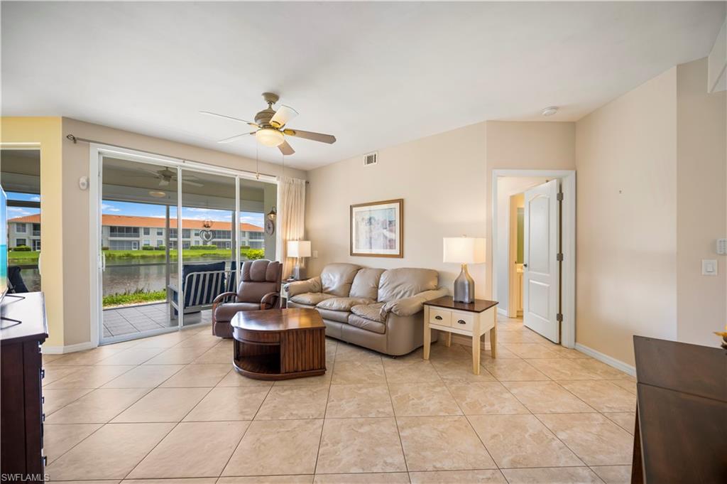 Tile floors in main living area and fabulous open views of the lake!