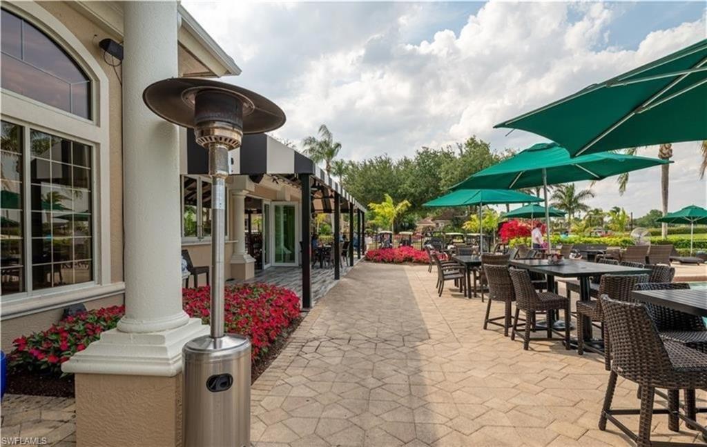 View of patio with outdoor dining space