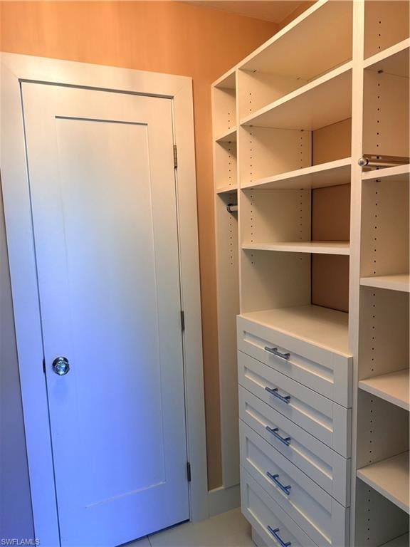 Primary walk in custom  spacious closet