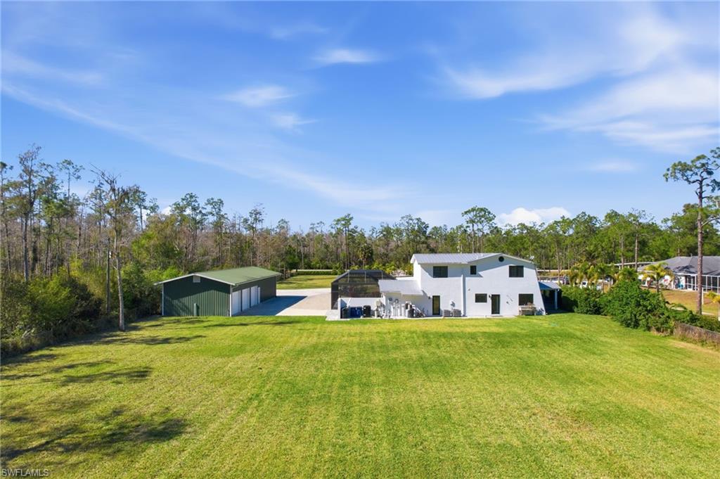 View of the property from the back of the land