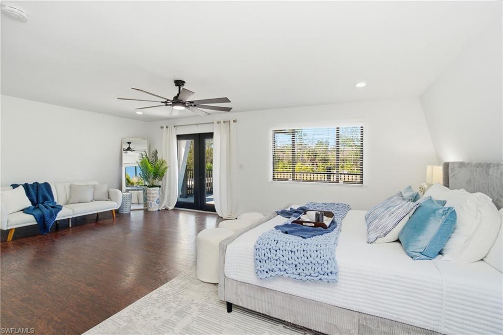 Primary Suite has French Doors that open out to the 2nd floor private deck - great for morning coffee and sunrise.