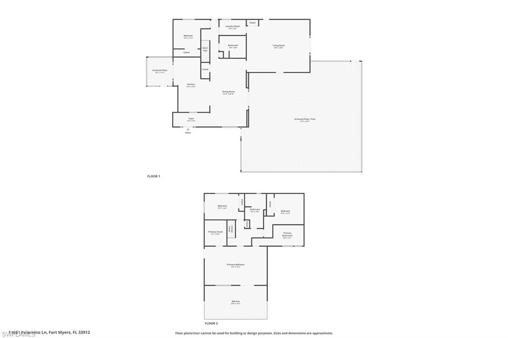 View of 2 story home floor plan excluding detached garage.
