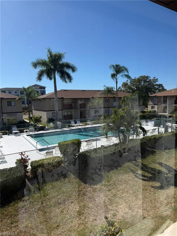 View from the primary bedroom on the community pool