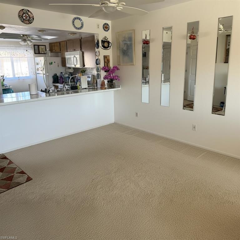 Living room featuring a dining space