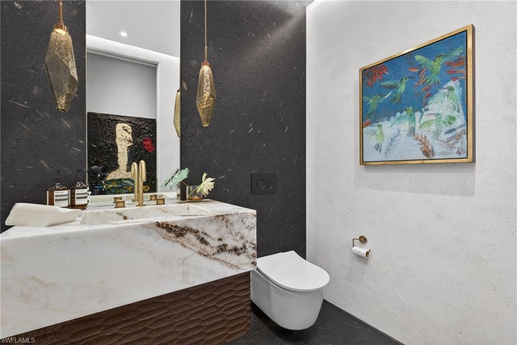 Half bathroom with vanity