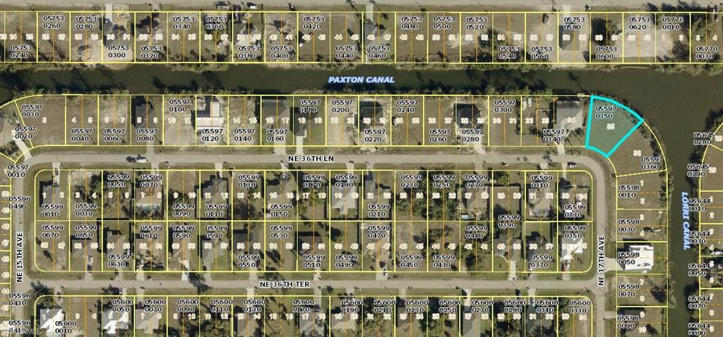 Aerial map of property and surrounding area
