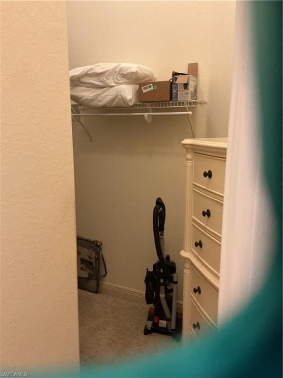 View of walk in closet