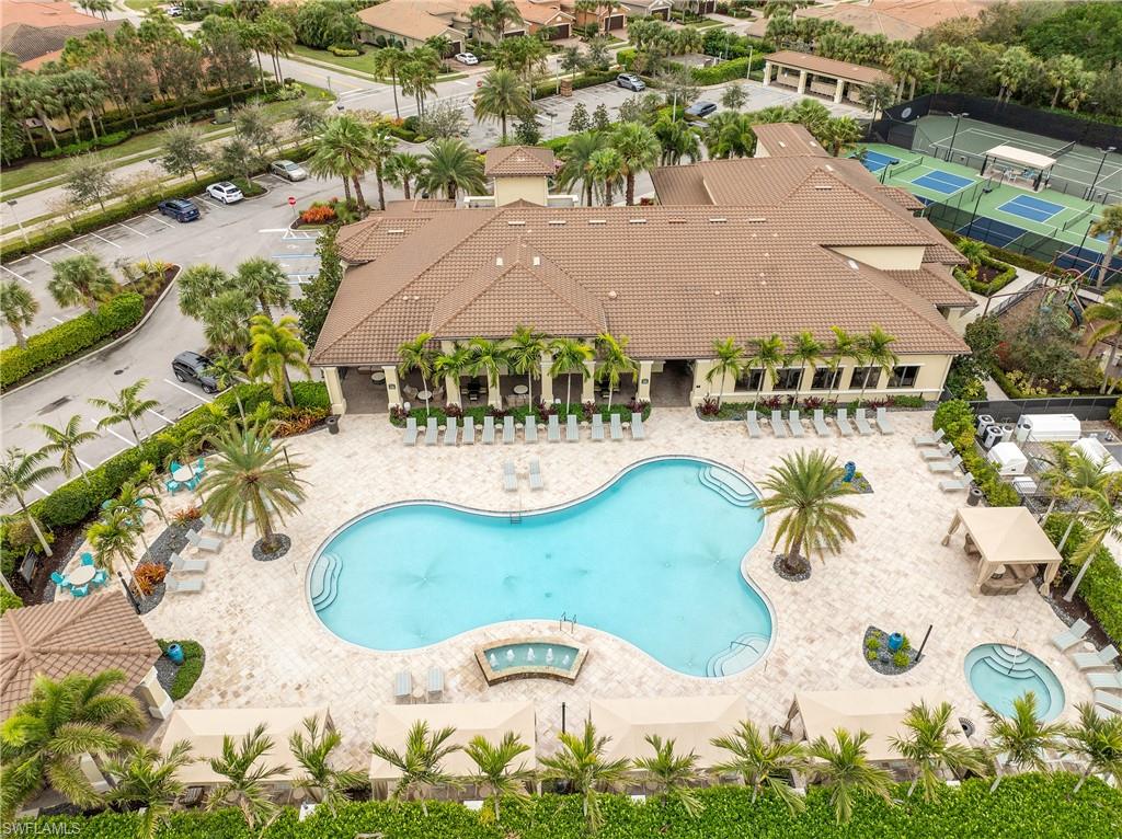 Community pool featuring a patio area