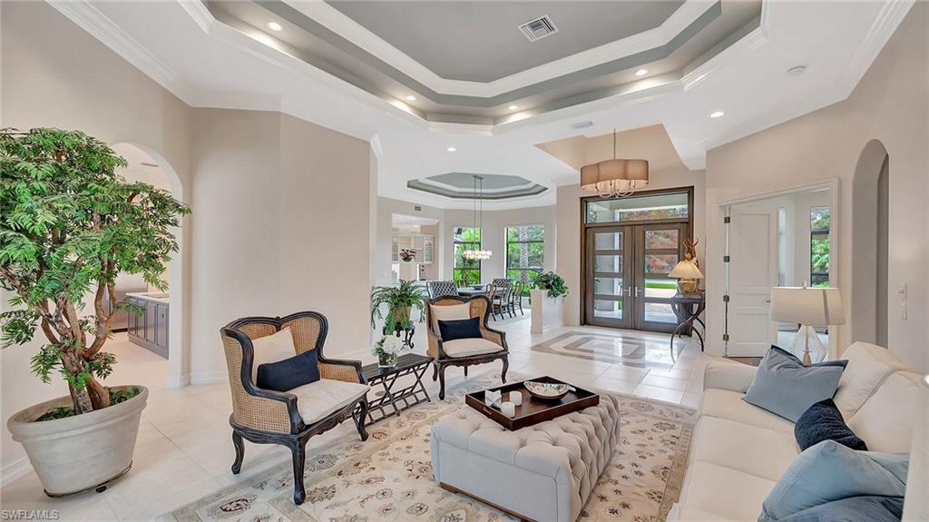 Formal living room view to foyer.