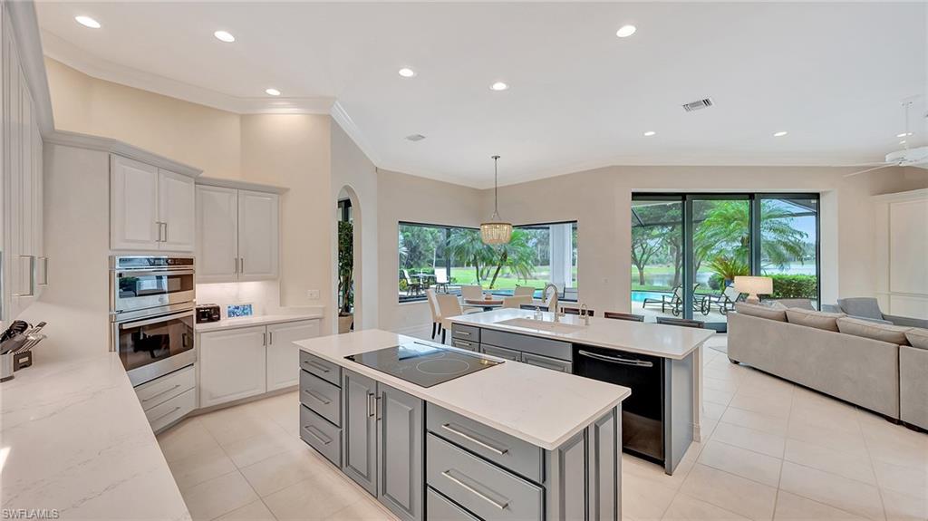 Island Kitchen view to pool area