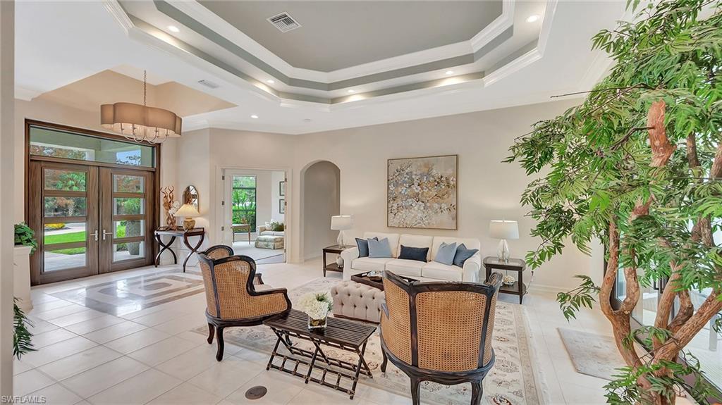 Formal Living Room opens to Den