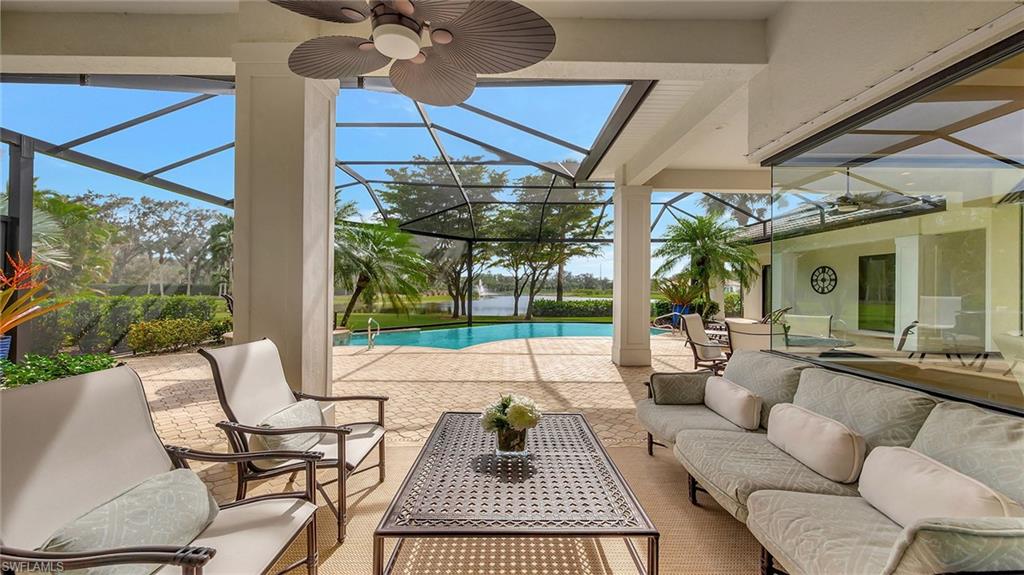 Covered portion of screened patio