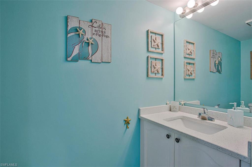Bathroom featuring vanity