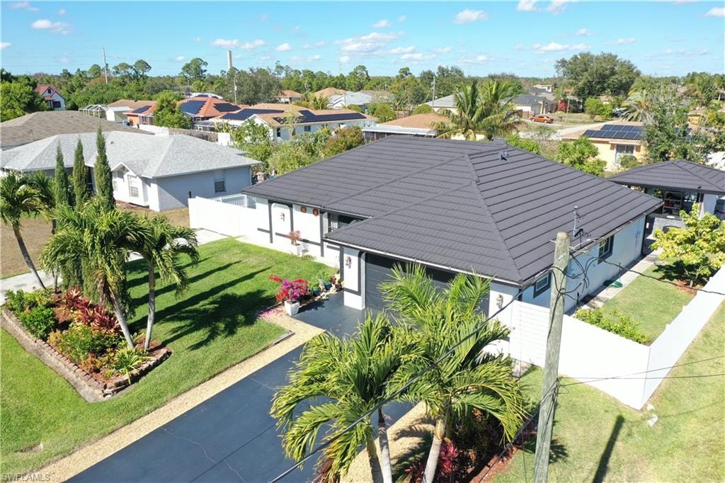 Aerial right side view of the property