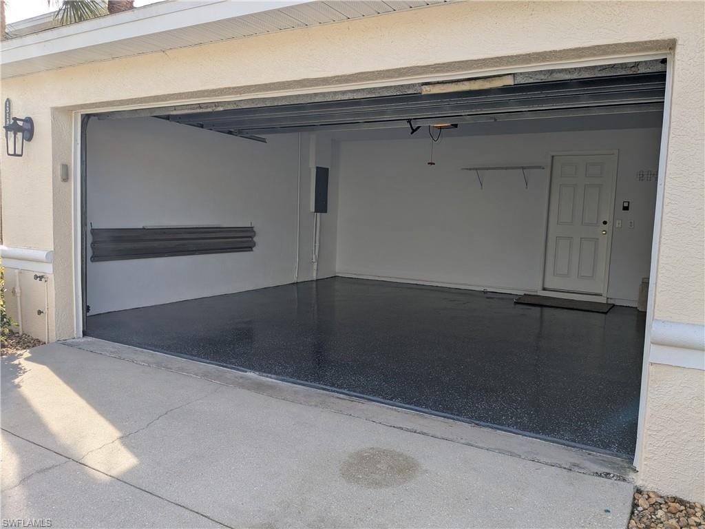 Garage with electric panel