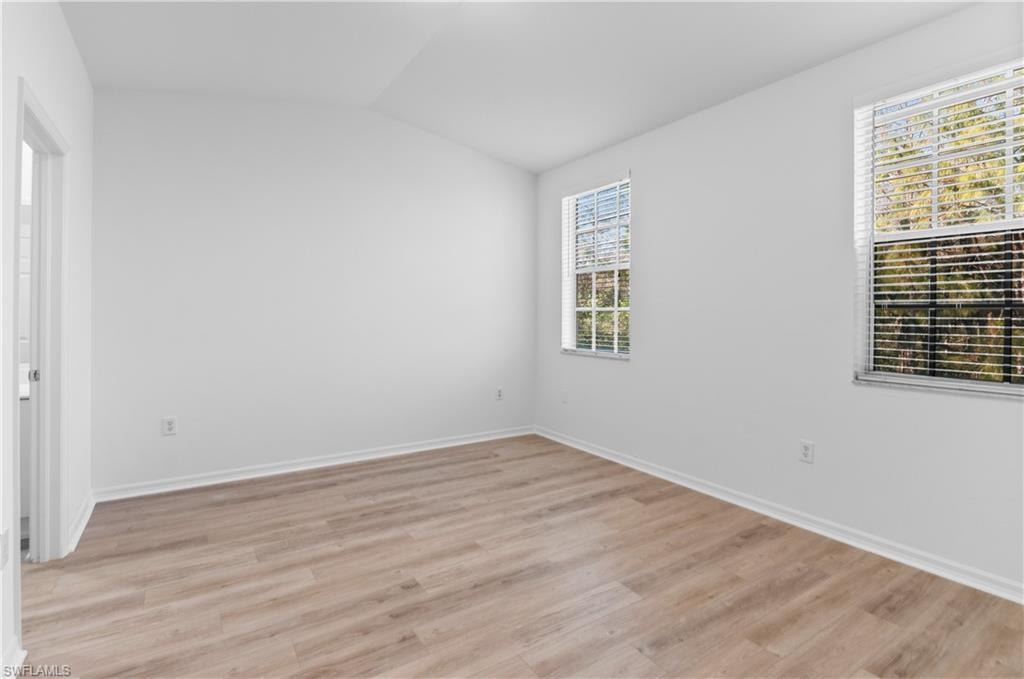 Master bedroom with view of preserve