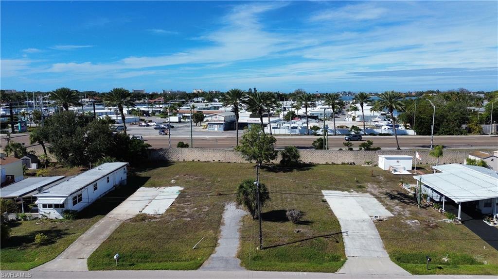 Aerial perspective of suburban area