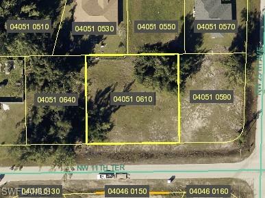 Aerial map of property and surrounding area