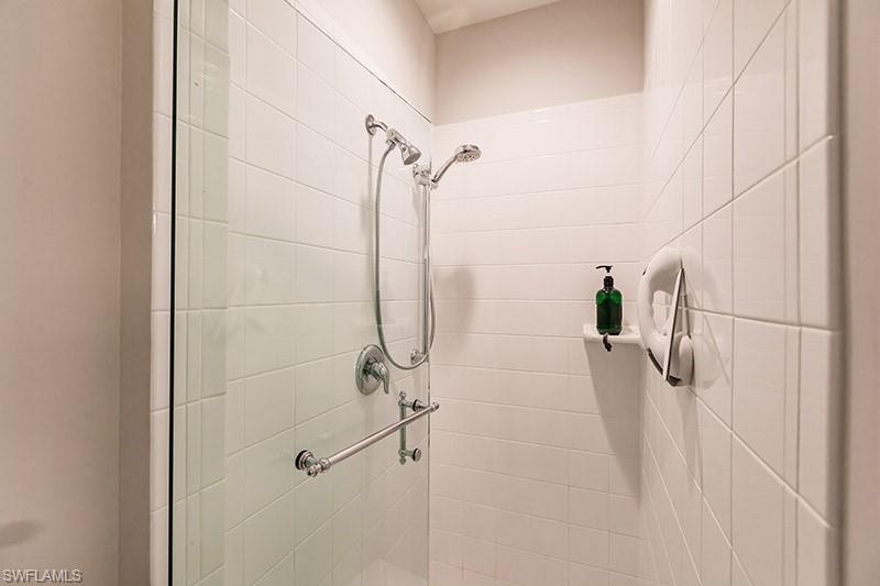 Bathroom with an enclosed shower