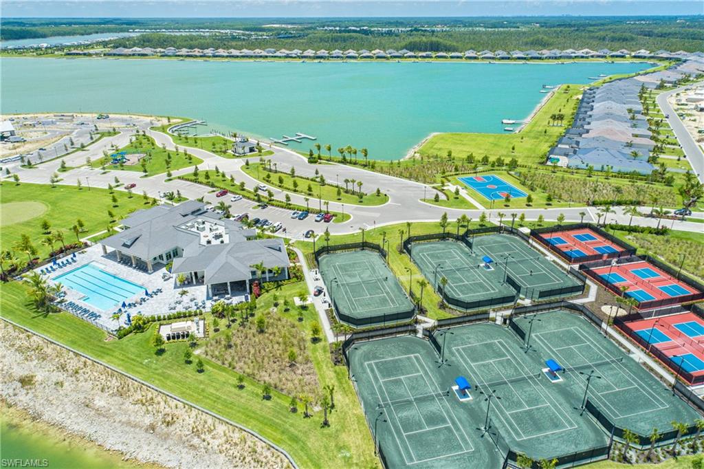 Bird's eye view of a large body of water