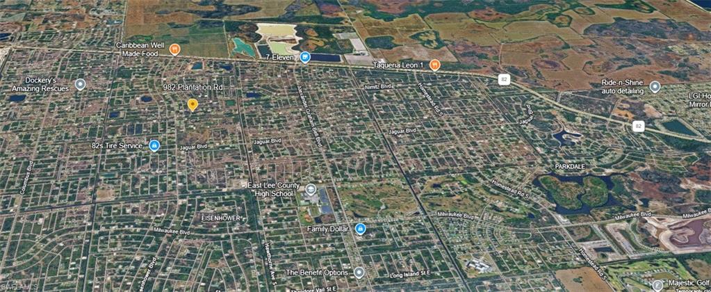 Aerial overview of property's location