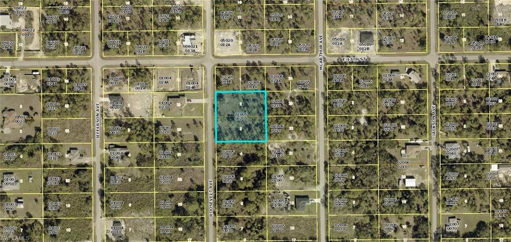 Aerial view of 1 acre lot