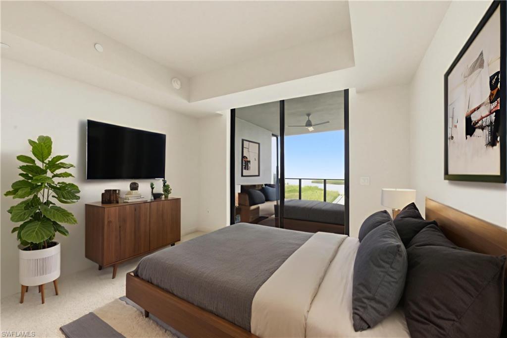 Virtually staged to show furniture options.