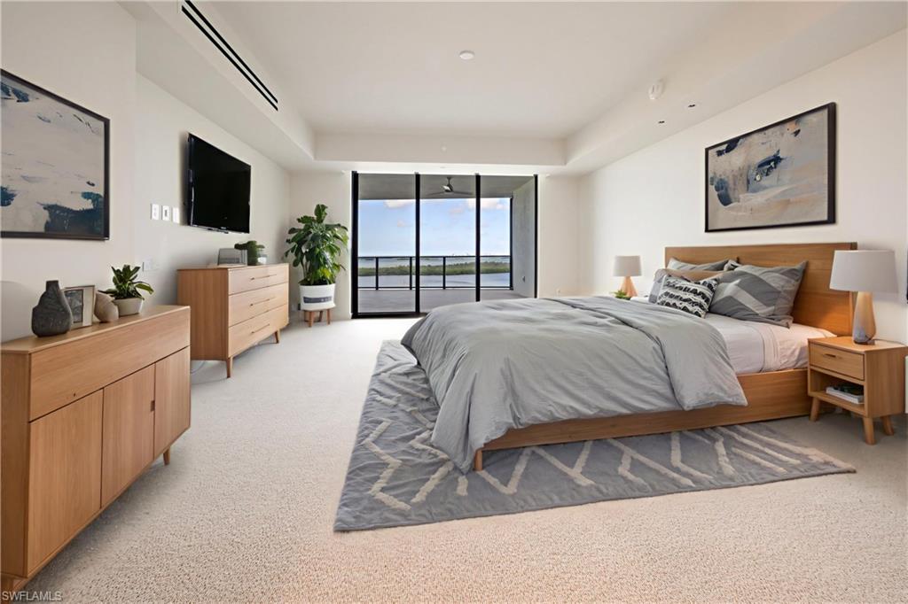 Virtually staged to show furniture options.