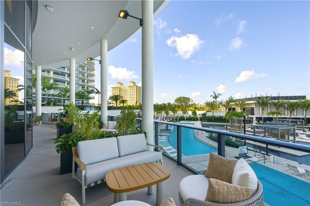 Open poolside balcony