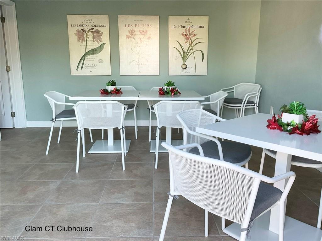 Dining area in the clubhouse