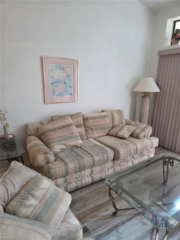 Living room with wood finished floors